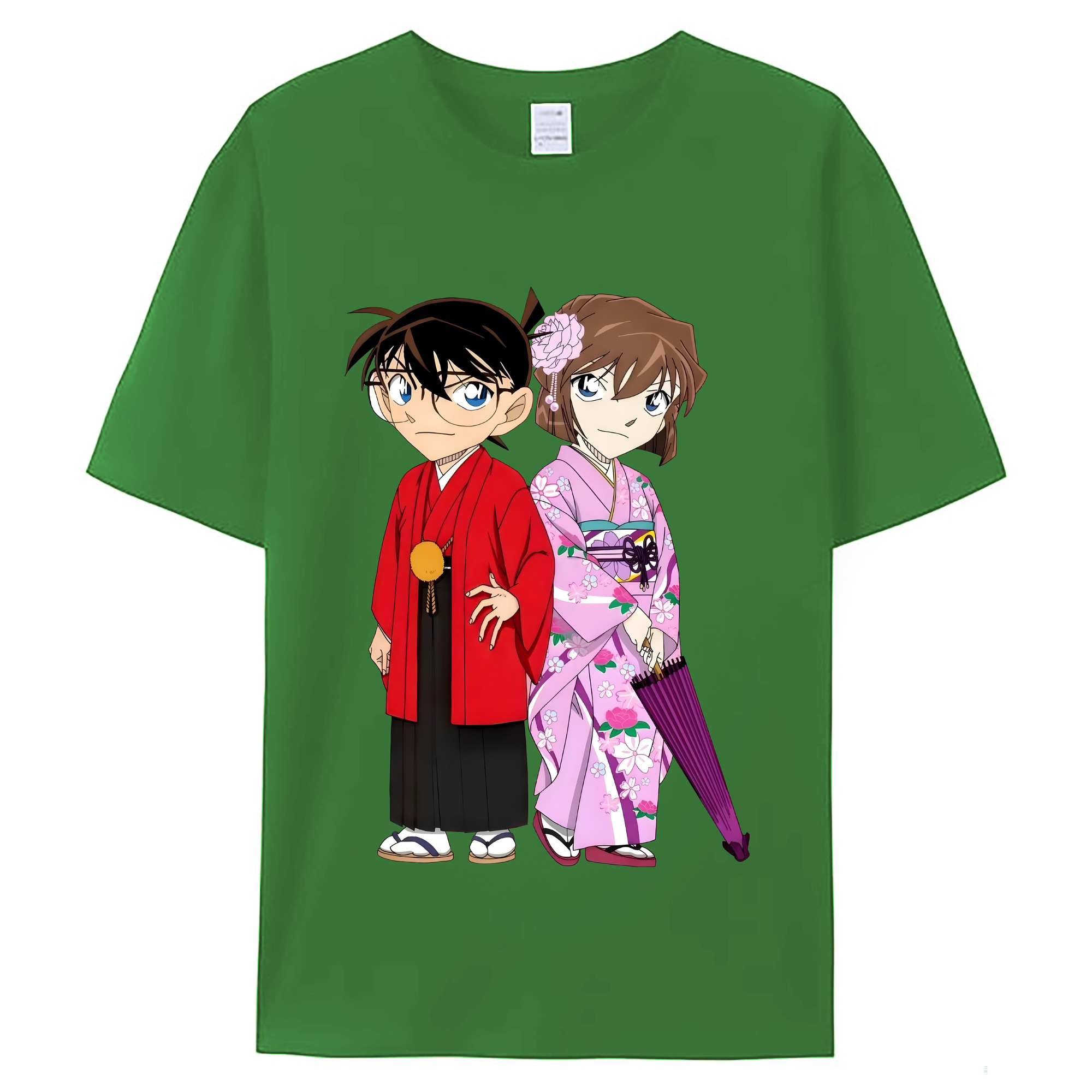 （画像用） 名探偵コナン 江戸川 コナン Detective Conan Conan Edogawa レディースカジュアルプリントTシャツ（綿100％）